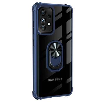 Microsonic Samsung Galaxy A52s Kılıf Grande Clear Ring Holder Lacivert