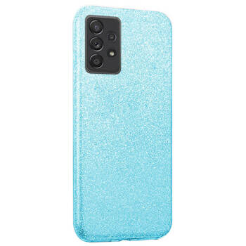 Microsonic Samsung Galaxy A52s Kılıf Sparkle Shiny Mavi