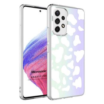 Microsonic Samsung Galaxy A53 5G Braille Feel Desenli Kılıf Cow Microsonic Samsung Galaxy A53 5G Braille Feel Desenli Kılıf Cow