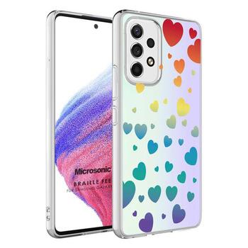 Microsonic Samsung Galaxy A53 5G Braille Feel Desenli Kılıf Heart Microsonic Samsung Galaxy A53 5G Braille Feel Desenli Kılıf Heart
