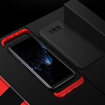 Microsonic Samsung Galaxy A6 2018 Kılıf Double Dip 360 Protective AYS Siyah - Kırmızı