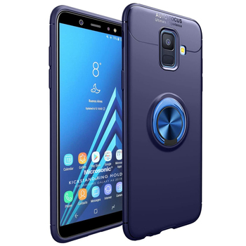 Microsonic Samsung Galaxy A6 2018 Kılıf Kickstand Ring Holder Lacivert Microsonic Samsung Galaxy A6 2018 Kılıf Kickstand Ring Holder Lacivert