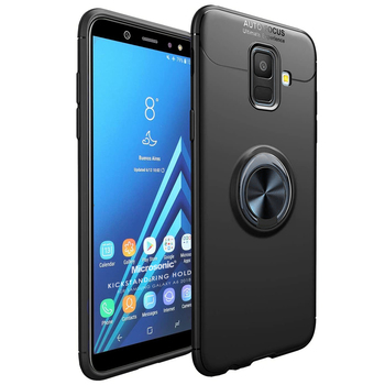 Microsonic Samsung Galaxy A6 2018 Kılıf Kickstand Ring Holder Siyah Microsonic Samsung Galaxy A6 2018 Kılıf Kickstand Ring Holder Siyah