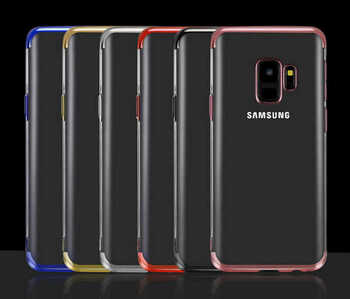 Microsonic Samsung Galaxy A6 2018 Kılıf Skyfall Transparent Clear Gold