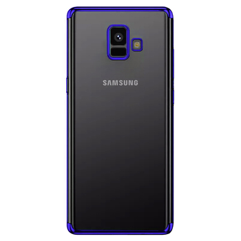 Microsonic Samsung Galaxy A6 2018 Kılıf Skyfall Transparent Clear Mavi