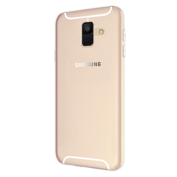 Microsonic Samsung Galaxy A6 2018 Kılıf Transparent Soft Beyaz