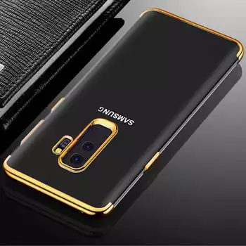Microsonic Samsung Galaxy A6 Plus 2018 Kılıf Skyfall Transparent Clear Gold