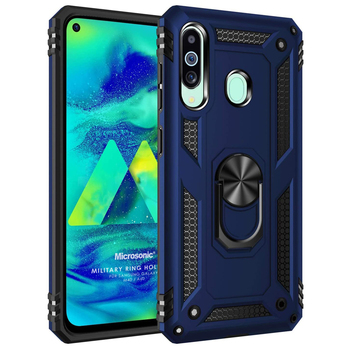 Microsonic Samsung Galaxy A60 Kılıf Military Ring Holder Lacivert Microsonic Samsung Galaxy A60 Kılıf Military Ring Holder Lacivert