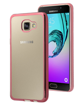 Microsonic Samsung Galaxy A7 2016 Kılıf Skyfall Transparent Clear Rose Gold