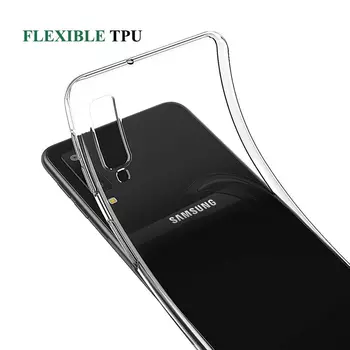 Microsonic Samsung Galaxy A7 2018 Kılıf Transparent Soft Beyaz