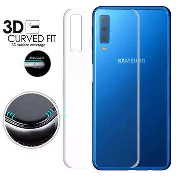 Microsonic Samsung Galaxy A7 2018 Ön + Arka Kavisler Dahil Tam Ekran Kaplayıcı Film