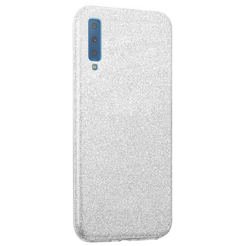Microsonic Samsung Galaxy A7 2018 Kılıf Sparkle Shiny Gümüş
