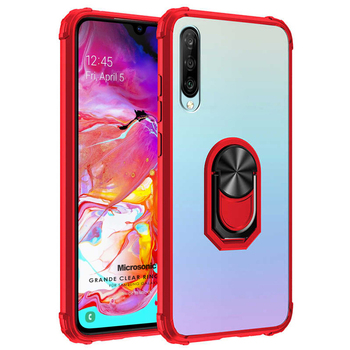 Microsonic Samsung Galaxy A70 Kılıf Grande Clear Ring Holder Kırmızı Microsonic Samsung Galaxy A70 Kılıf Grande Clear Ring Holder Kırmızı