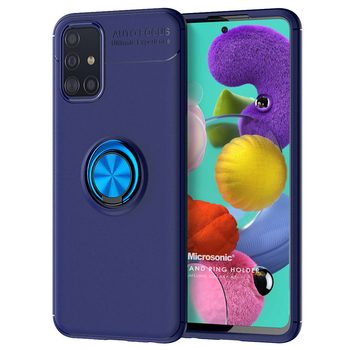 Microsonic Samsung Galaxy A71 Kılıf Kickstand Ring Holder Lacivert Microsonic Samsung Galaxy A71 Kılıf Kickstand Ring Holder Lacivert