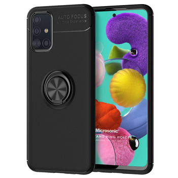 Microsonic Samsung Galaxy A71 Kılıf Kickstand Ring Holder Siyah Microsonic Samsung Galaxy A71 Kılıf Kickstand Ring Holder Siyah