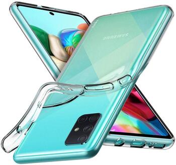 Microsonic Samsung Galaxy A71 Kılıf Transparent Soft Beyaz