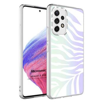 Microsonic Samsung Galaxy A72 Braille Feel Desenli Kılıf Zebra Microsonic Samsung Galaxy A72 Braille Feel Desenli Kılıf Zebra