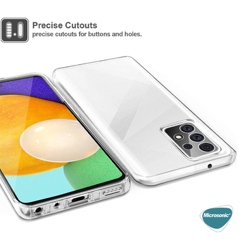 Microsonic Samsung Galaxy A72 Kılıf Komple Gövde Koruyucu Silikon Şeffaf