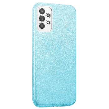 Microsonic Samsung Galaxy A73 5G Kılıf Sparkle Shiny Mavi