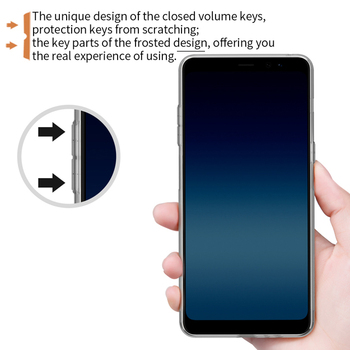 Microsonic Samsung Galaxy A8 2018 Kılıf Transparent Soft Mavi