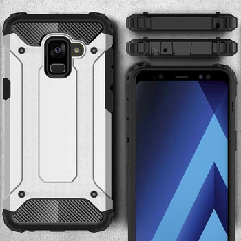 Microsonic Samsung Galaxy A8 Plus 2018 Kılıf Rugged Armor Siyah
