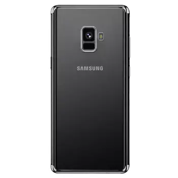 Microsonic Samsung Galaxy A8 Plus 2018 Kılıf Skyfall Transparent Clear Gümüş