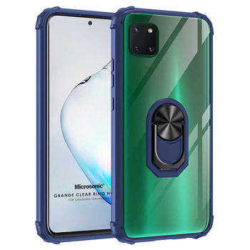Microsonic Samsung Galaxy A81 Kılıf Grande Clear Ring Holder Lacivert Microsonic Samsung Galaxy A81 Kılıf Grande Clear Ring Holder Lacivert