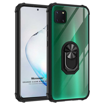 Microsonic Samsung Galaxy A81 Kılıf Grande Clear Ring Holder Siyah Microsonic Samsung Galaxy A81 Kılıf Grande Clear Ring Holder Siyah