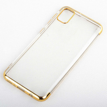 Microsonic Samsung Galaxy A81 Kılıf Skyfall Transparent Clear Gold