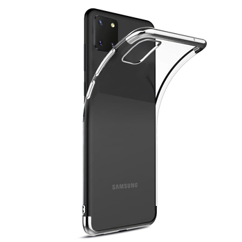 Microsonic Samsung Galaxy A81 Kılıf Skyfall Transparent Clear Gümüş