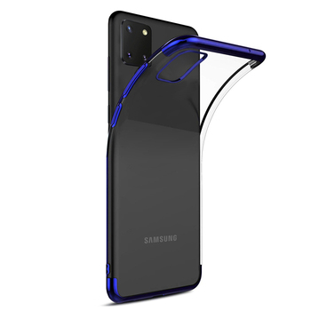 Microsonic Samsung Galaxy A81 Kılıf Skyfall Transparent Clear Mavi