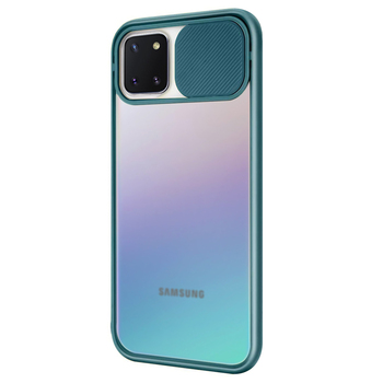 Microsonic Samsung Galaxy A81 Kılıf Slide Camera Lens Protection Koyu Yeşil