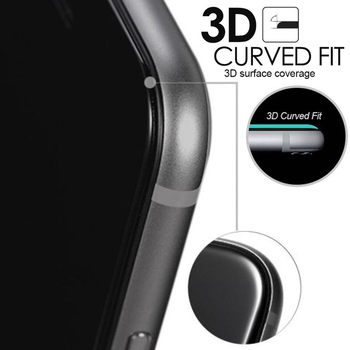 Microsonic Samsung Galaxy A8S Kavisli Temperli Cam Ekran Koruyucu Film Siyah