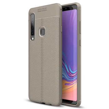 Microsonic Samsung Galaxy A9 2018 Kılıf Deri Dokulu Silikon Gri Microsonic Samsung Galaxy A9 2018 Kılıf Deri Dokulu Silikon Gri