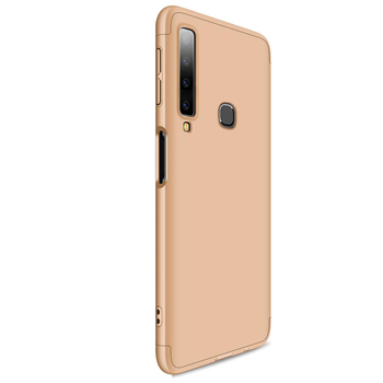 Microsonic Samsung Galaxy A9 2018 Kılıf Double Dip 360 Protective AYS Gold