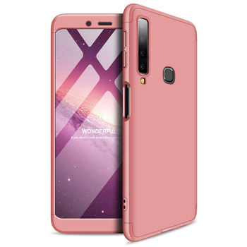 Microsonic Samsung Galaxy A9 2018 Kılıf Double Dip 360 Protective AYS Rose Gold