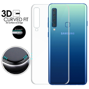 Microsonic Samsung Galaxy A9 2018 Kavisli Ekran Koruyucu Film Seti - Ön ve Arka