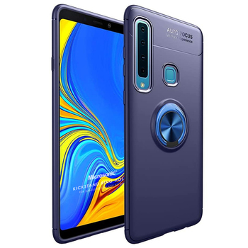 Microsonic Samsung Galaxy A9 2018 Kılıf Kickstand Ring Holder Lacivert Microsonic Samsung Galaxy A9 2018 Kılıf Kickstand Ring Holder Lacivert