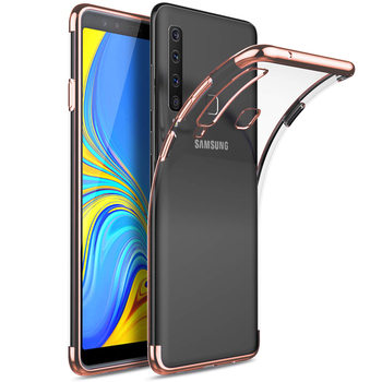 Microsonic Samsung Galaxy A9 2018 Kılıf Skyfall Transparent Clear Rose Gold