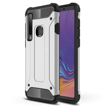 Microsonic Samsung Galaxy A9 2018 Kılıf Rugged Armor Gümüş