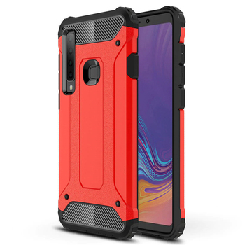 Microsonic Samsung Galaxy A9 2018 Kılıf Rugged Armor Kırmızı