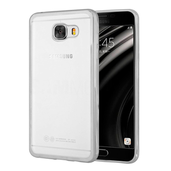 Microsonic Samsung Galaxy C7 Kılıf Skyfall Transparent Clear Gümüş Microsonic Samsung Galaxy C7 Kılıf Skyfall Transparent Clear Gümüş