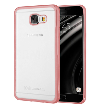 Microsonic Samsung Galaxy C7 Kılıf Skyfall Transparent Clear Rose Gold Microsonic Samsung Galaxy C7 Kılıf Skyfall Transparent Clear Rose Gold