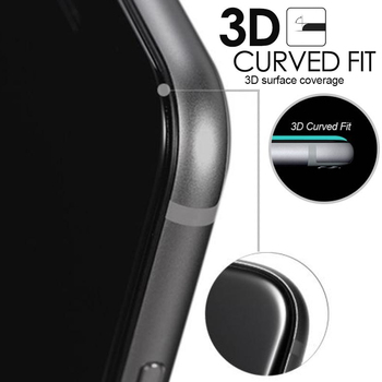 Microsonic Samsung Galaxy C8 Kavisli Temperli Cam Ekran Koruyucu Film Beyaz