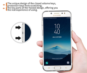 Microsonic Samsung Galaxy C8 Kılıf Transparent Soft Mavi
