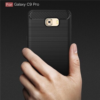 Microsonic Samsung Galaxy C9 Pro Kılıf Room Silikon Siyah