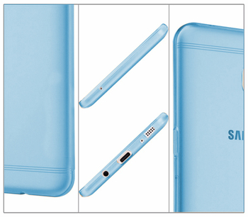 Microsonic Samsung Galaxy C9 Pro Kılıf Transparent Soft Mavi