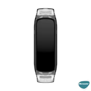 Microsonic Samsung Galaxy Fit 2 R220 Kordon Transparent Clear Band Turuncu