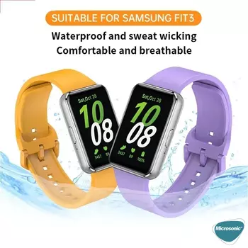 Microsonic Samsung Galaxy Fit 3 Kordon Silicone Sport Band Koyu Yeşil