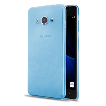 Microsonic Samsung Galaxy J3 2017 Kılıf Transparent Soft Mavi